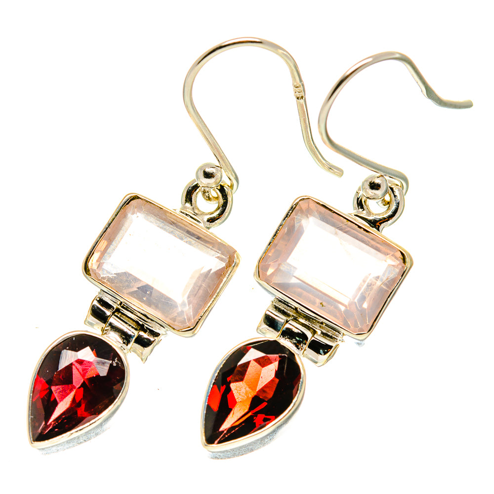 Rose Quartz Earrings handcrafted by Ana Silver Co - EARR417084