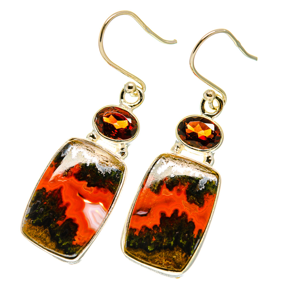 Moroccan Agate Earrings handcrafted by Ana Silver Co - EARR417182