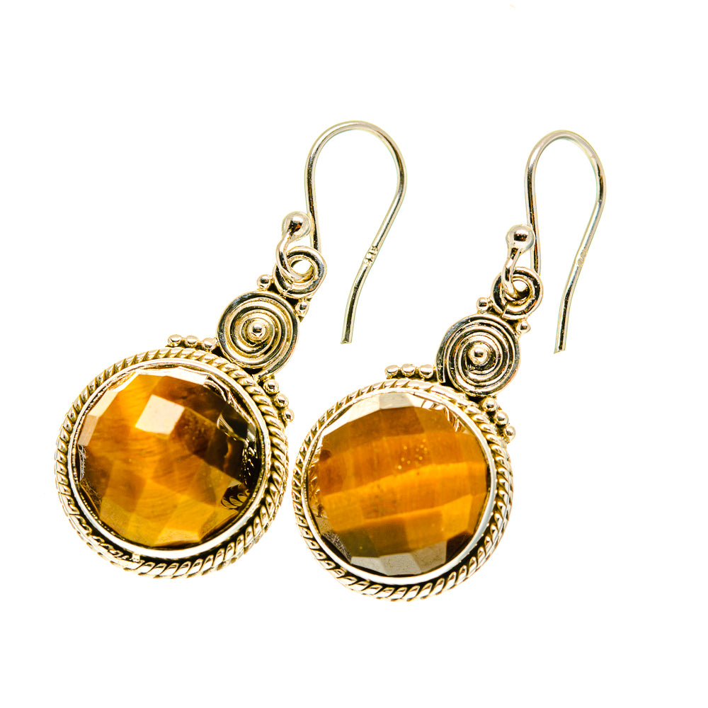 Tiger Eye Earrings handcrafted by Ana Silver Co - EARR417305