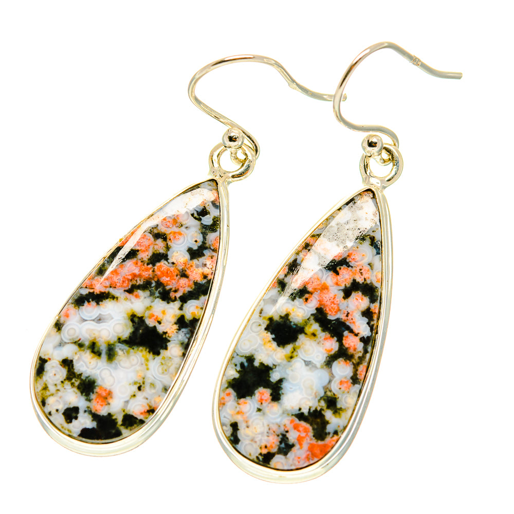 Ocean Jasper Earrings handcrafted by Ana Silver Co - EARR417306
