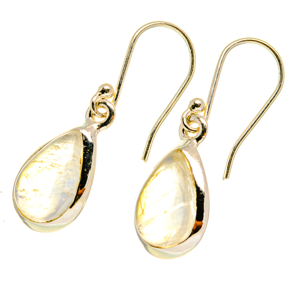 Rainbow Moonstone Earrings handcrafted by Ana Silver Co - EARR417348