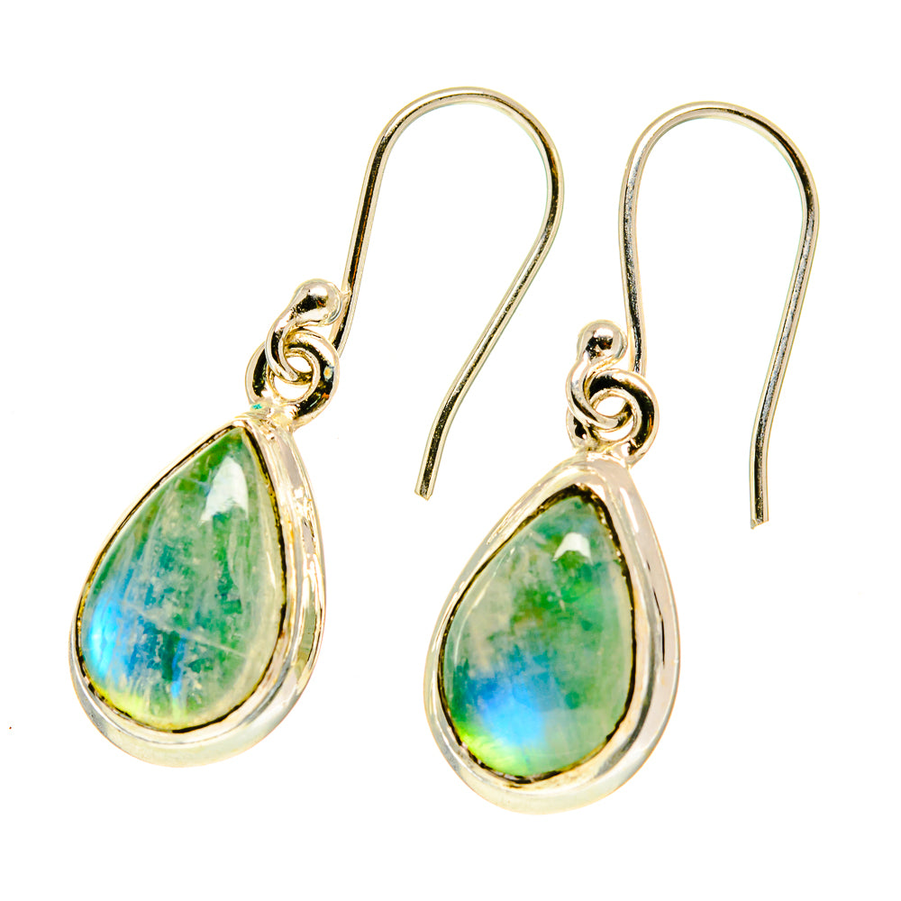Green Moonstone Earrings handcrafted by Ana Silver Co - EARR417355