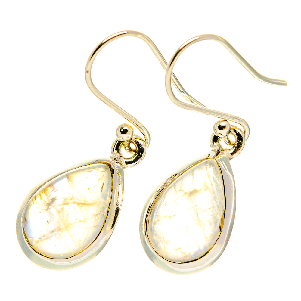 Rainbow Moonstone Earrings handcrafted by Ana Silver Co - EARR417445