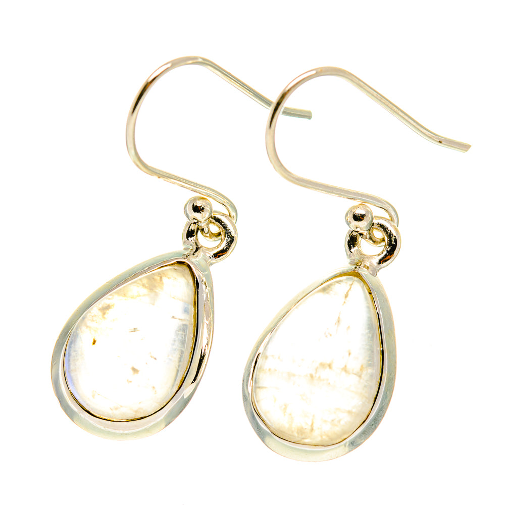 Rainbow Moonstone Earrings handcrafted by Ana Silver Co - EARR417511