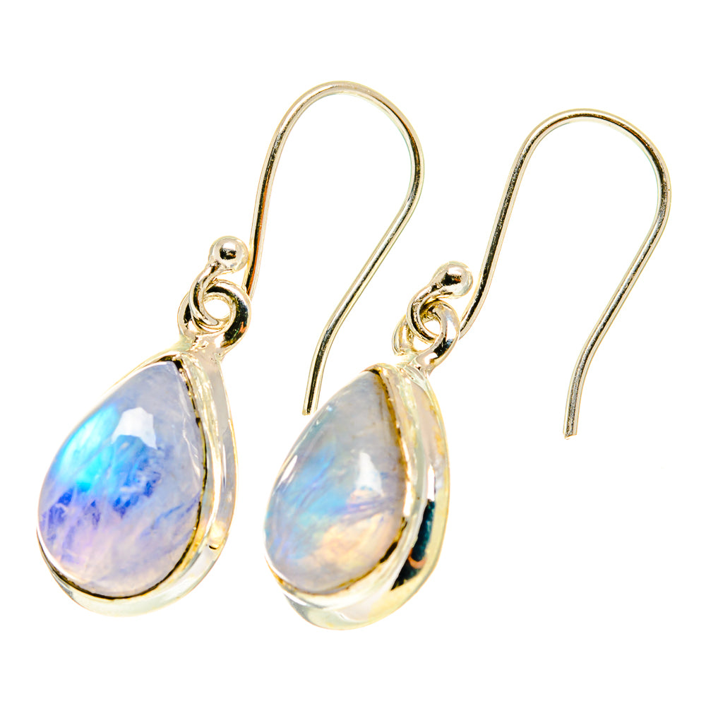 Rainbow Moonstone Earrings handcrafted by Ana Silver Co - EARR417553
