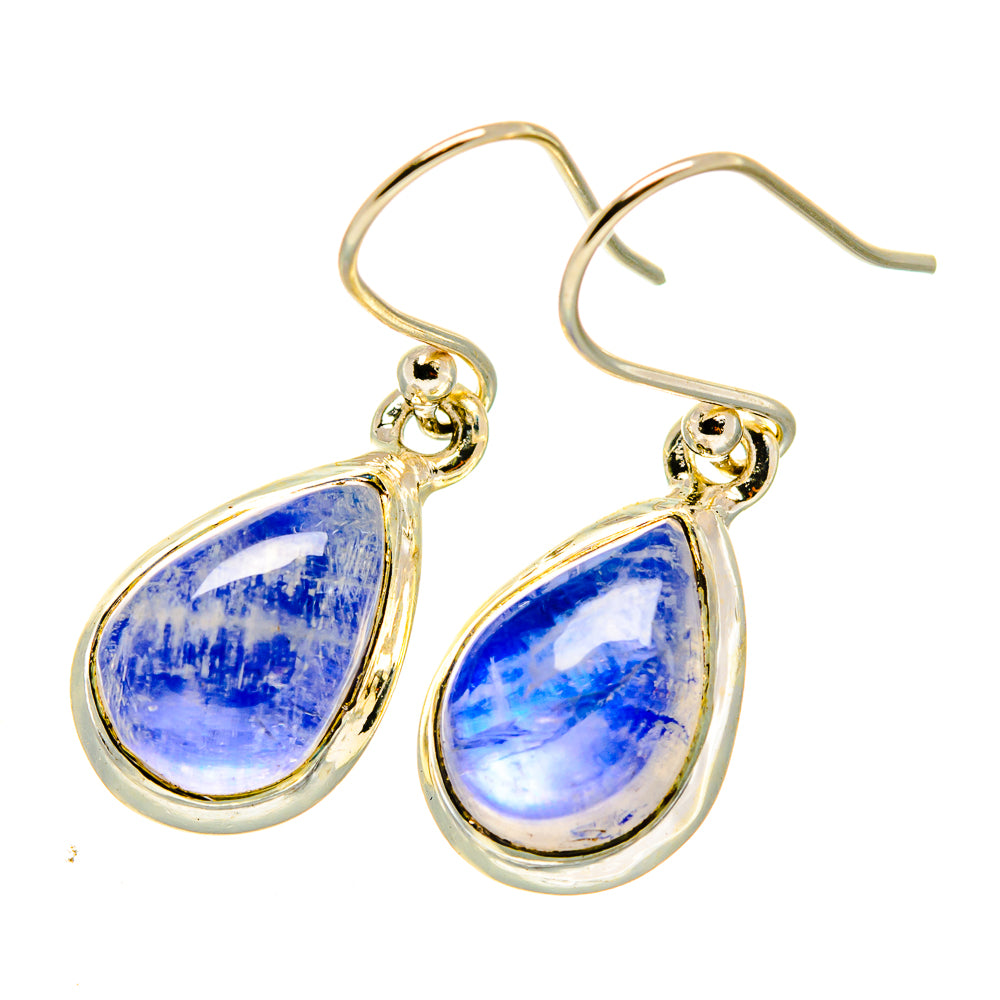 Rainbow Moonstone Earrings handcrafted by Ana Silver Co - EARR417569
