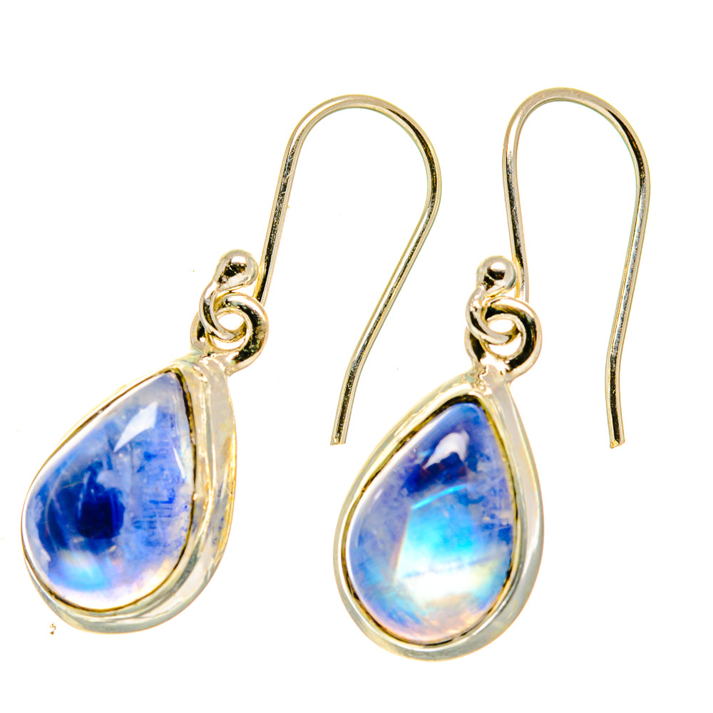 Rainbow Moonstone Earrings handcrafted by Ana Silver Co - EARR417573