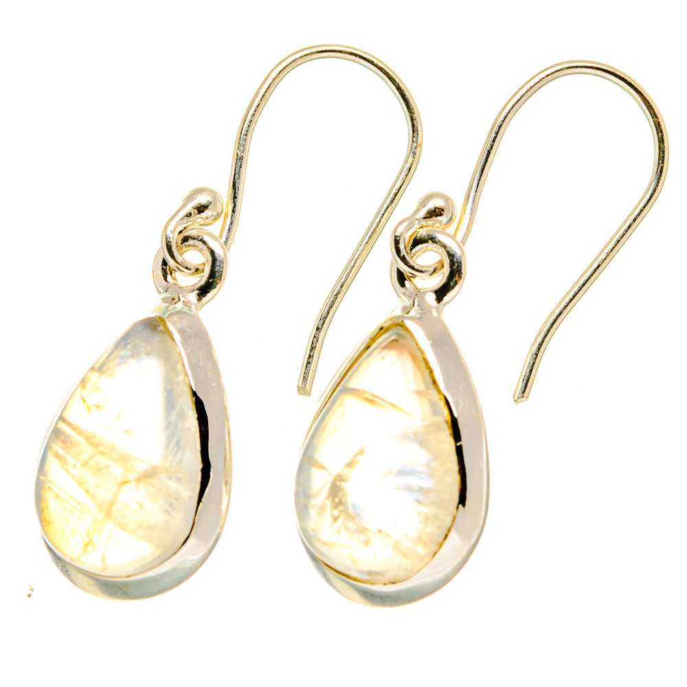 Rainbow Moonstone Earrings handcrafted by Ana Silver Co - EARR417577