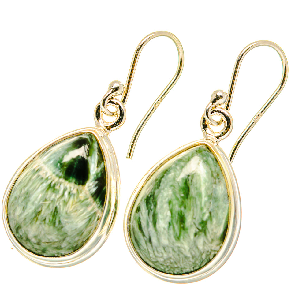 Seraphinite Earrings handcrafted by Ana Silver Co - EARR417593