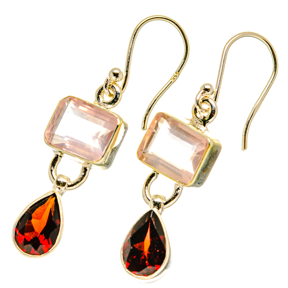 Rose Quartz Earrings handcrafted by Ana Silver Co - EARR417602