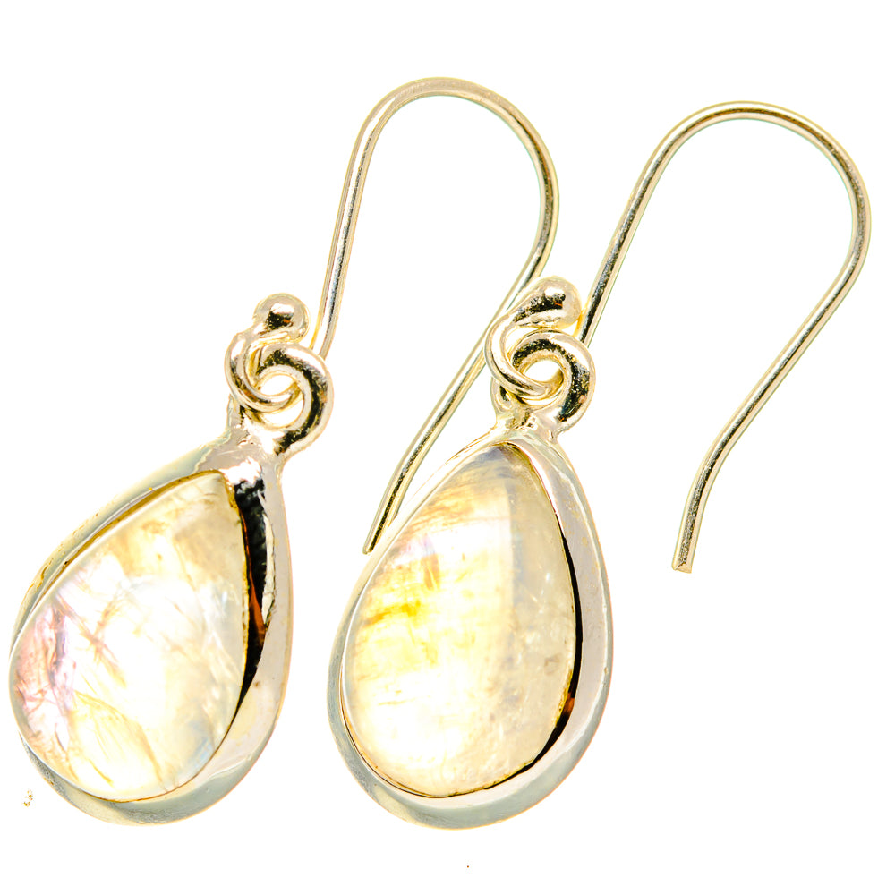 Rainbow Moonstone Earrings handcrafted by Ana Silver Co - EARR417648