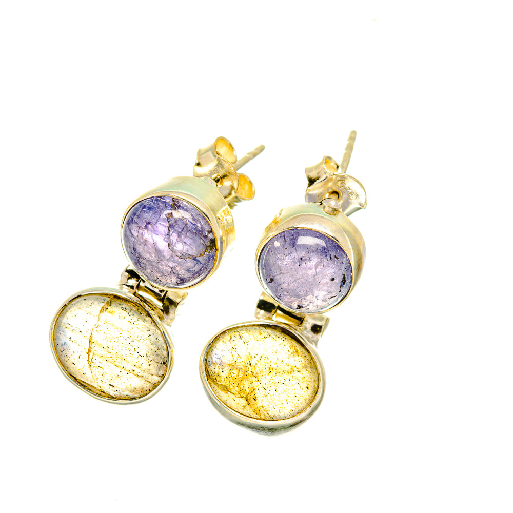 Labradorite, Tanzanite Earrings handcrafted by Ana Silver Co - EARR417727