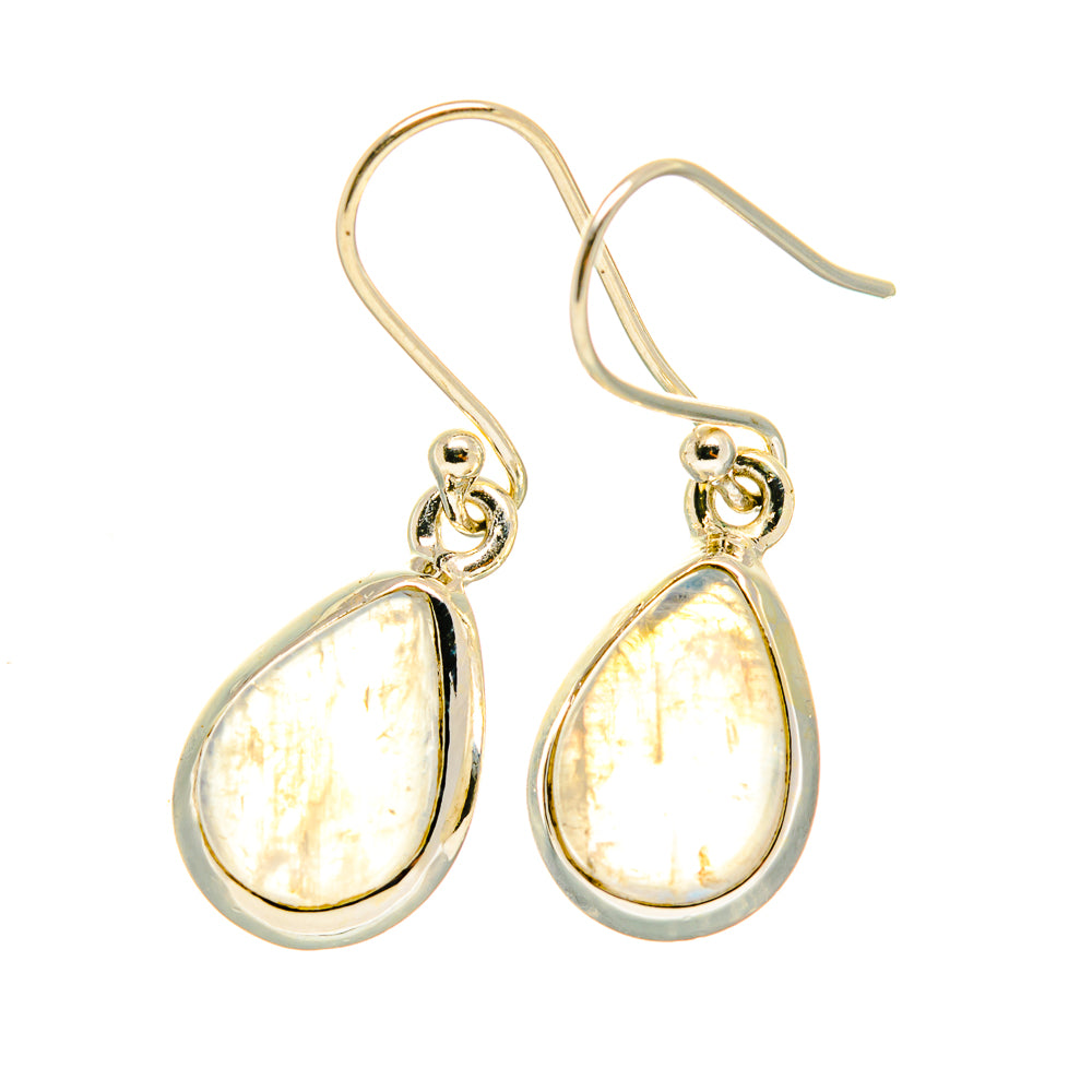 Rainbow Moonstone Earrings handcrafted by Ana Silver Co - EARR417754