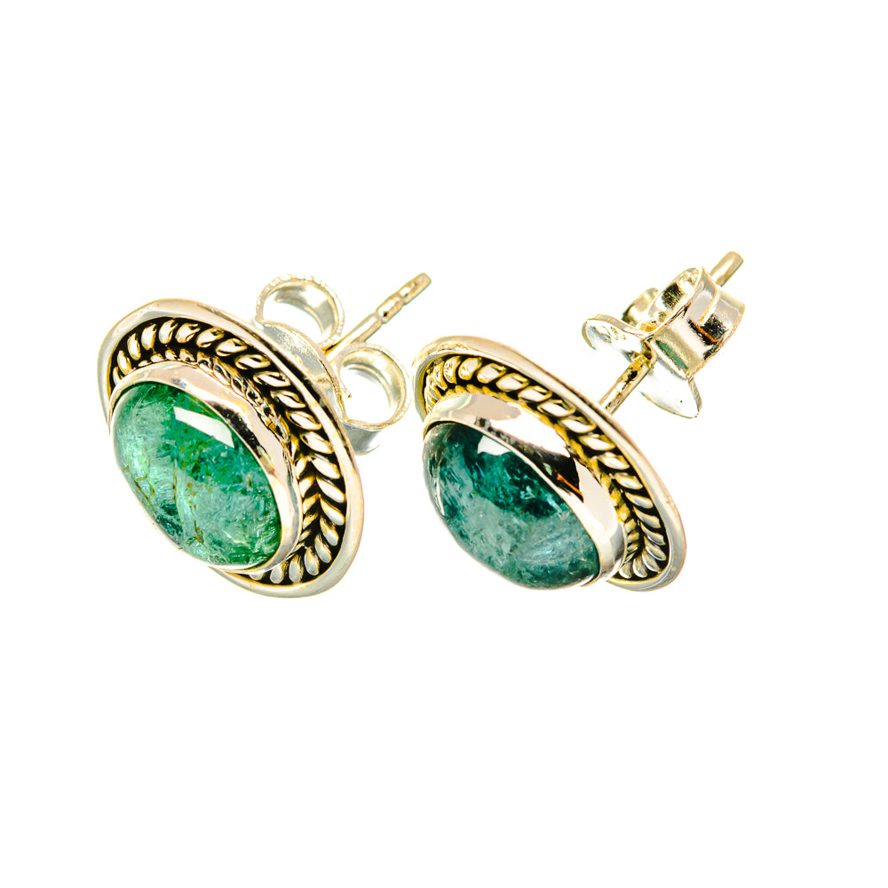 Green Tourmaline Earrings handcrafted by Ana Silver Co - EARR417764