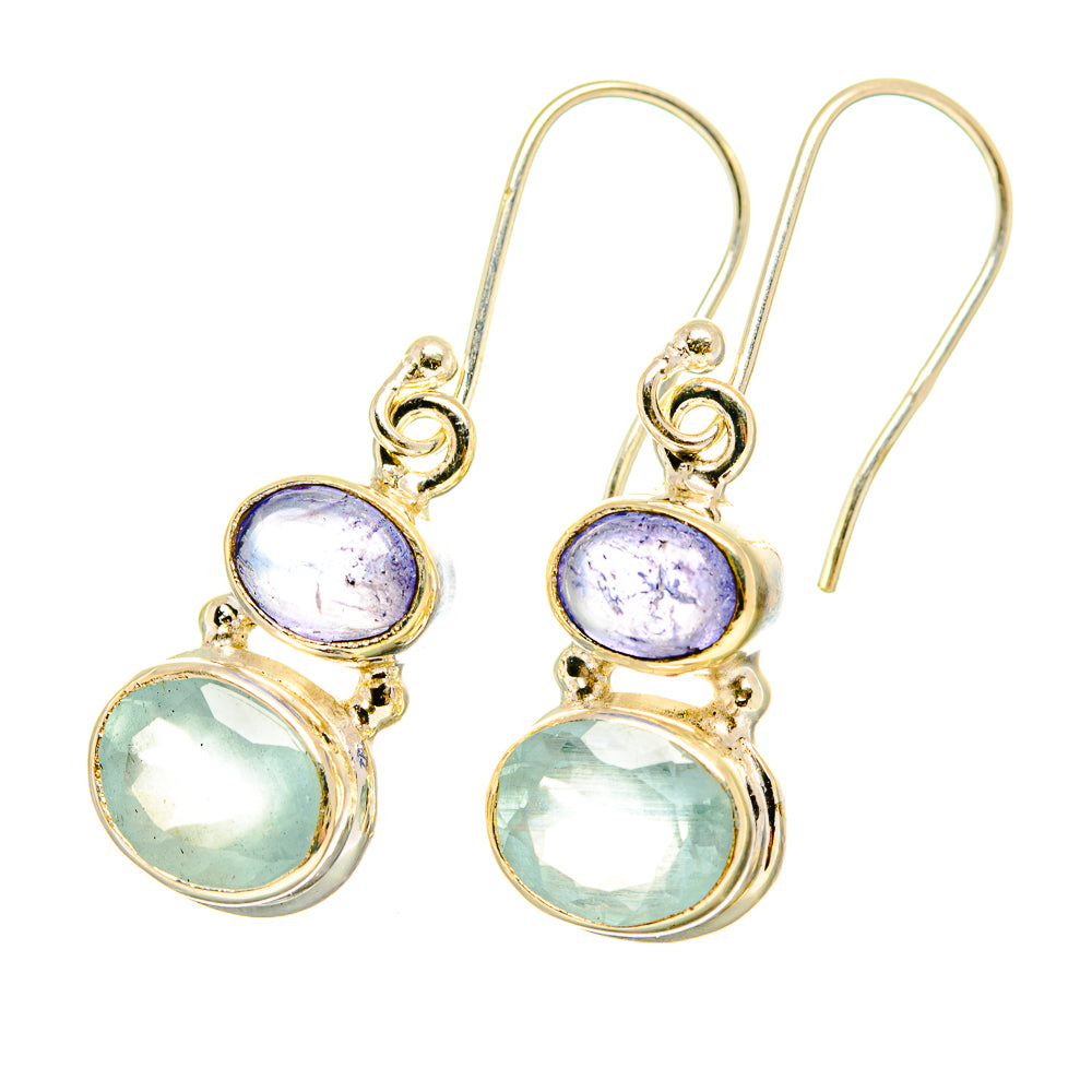 Aqua Chalcedony Earrings handcrafted by Ana Silver Co - EARR417797