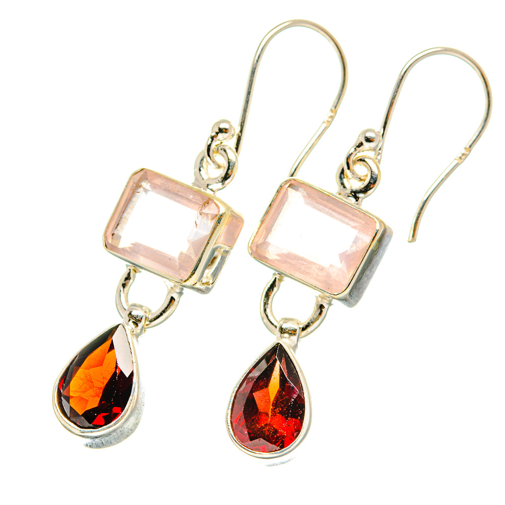 Rose Quartz Earrings handcrafted by Ana Silver Co - EARR417820