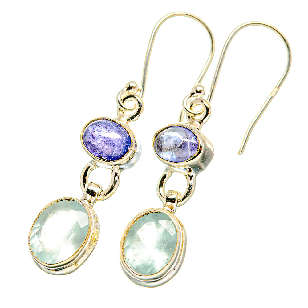 Aqua Chalcedony Earrings handcrafted by Ana Silver Co - EARR417821