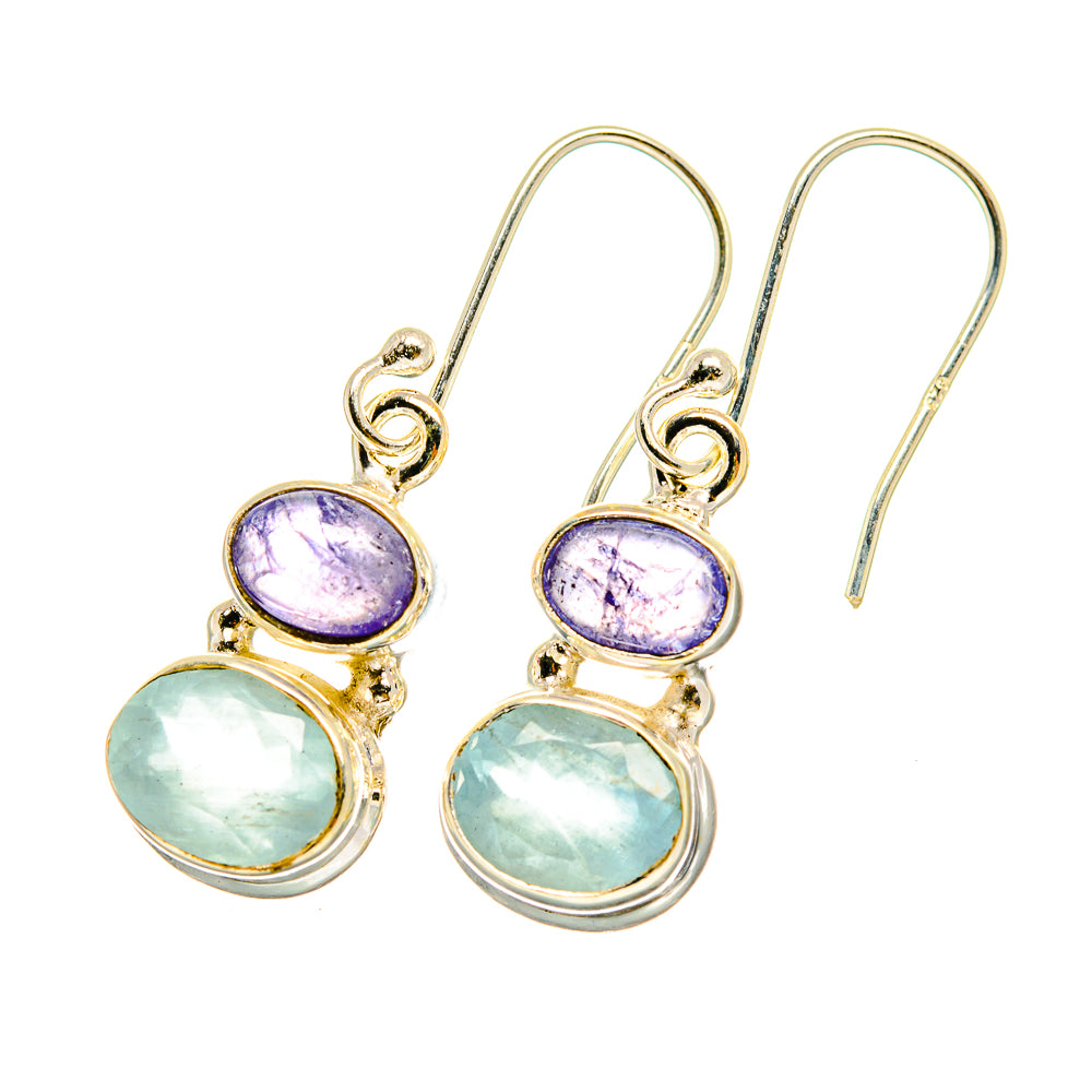 Aqua Chalcedony Earrings handcrafted by Ana Silver Co - EARR417834