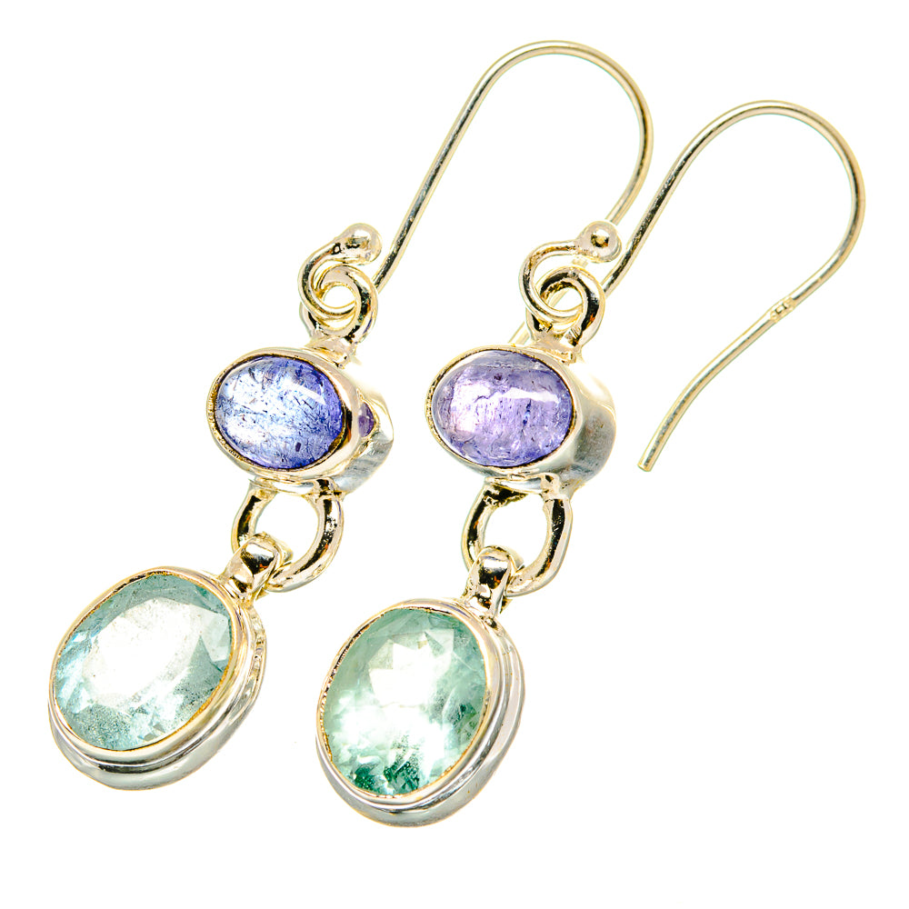 Aqua Chalcedony Earrings handcrafted by Ana Silver Co - EARR417839