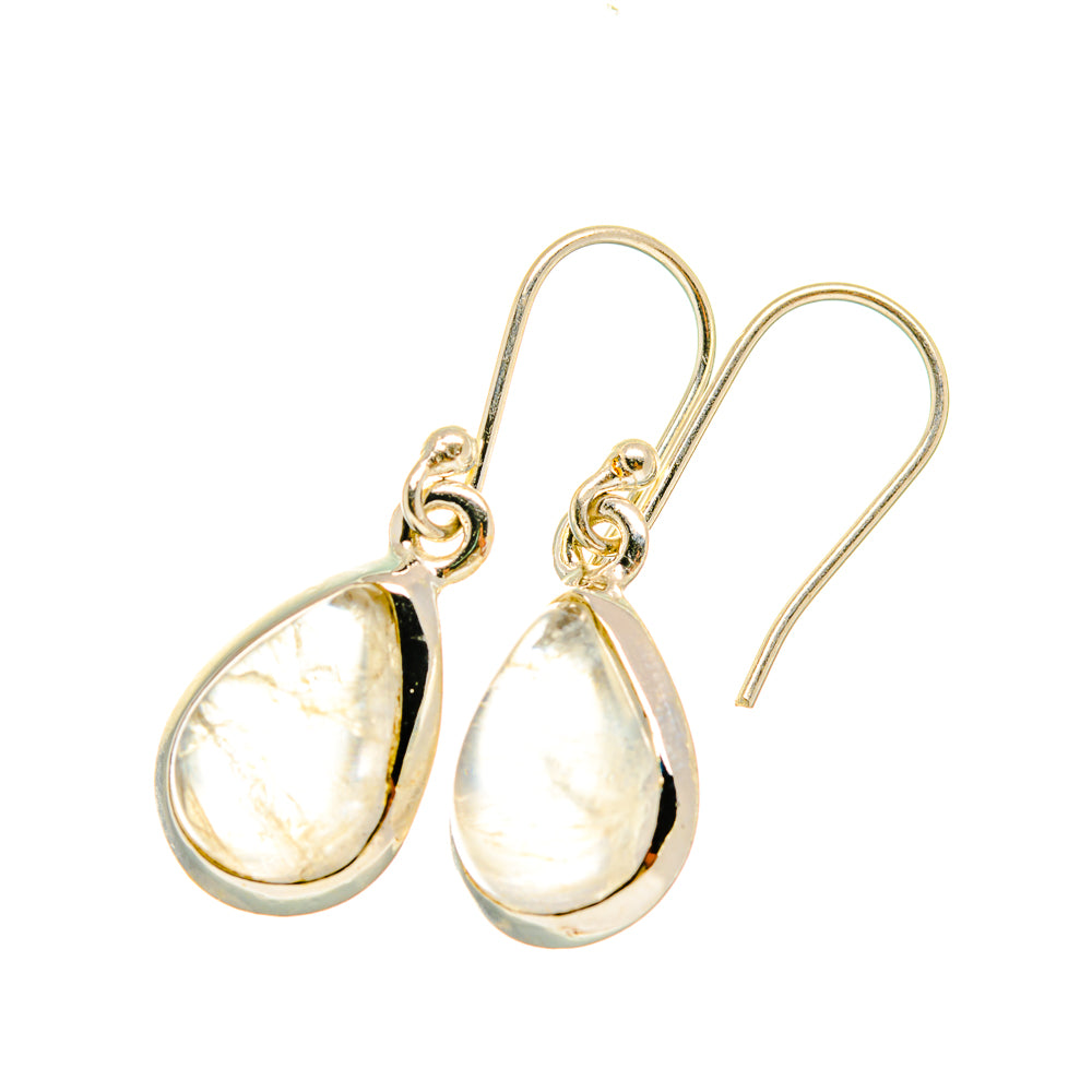 Rainbow Moonstone Earrings handcrafted by Ana Silver Co - EARR417853
