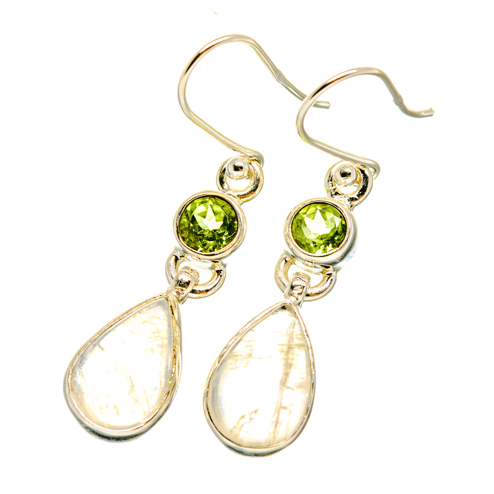 Rainbow Moonstone Earrings handcrafted by Ana Silver Co - EARR417866