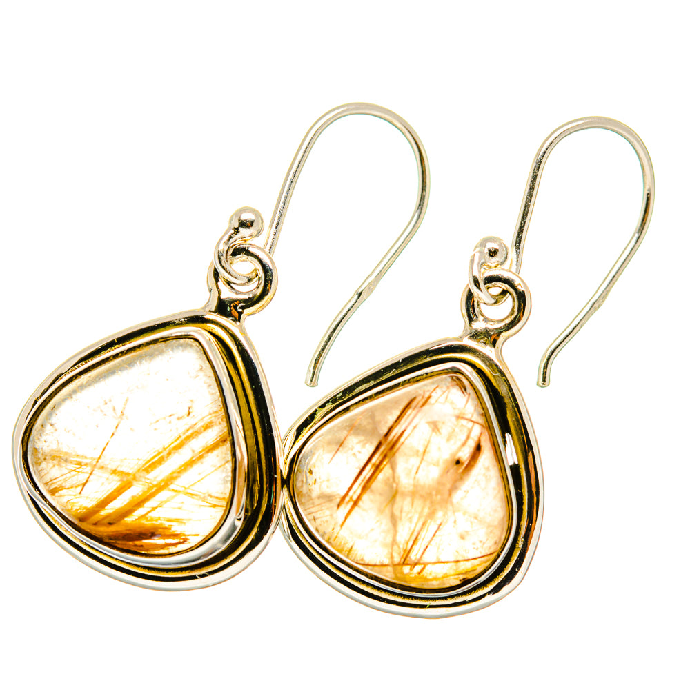 Rutilated Quartz Earrings handcrafted by Ana Silver Co - EARR417921