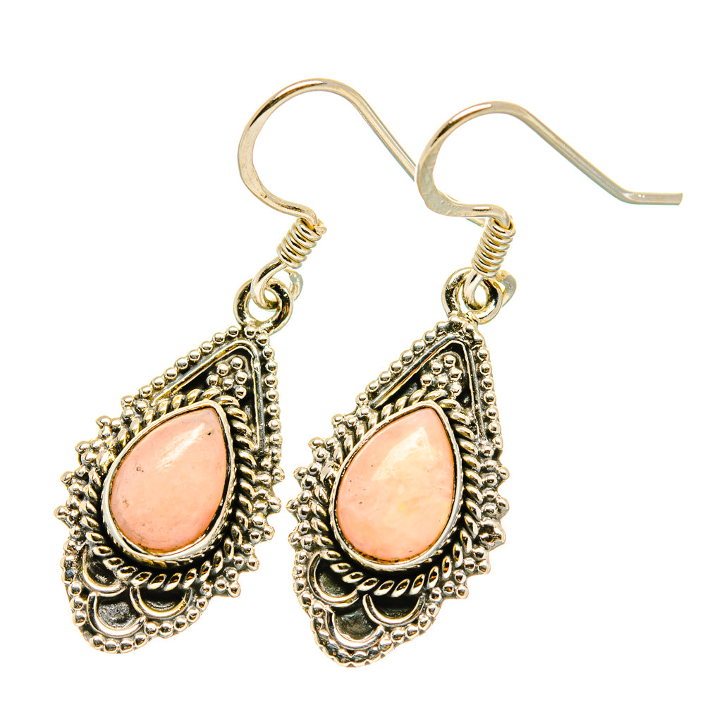 Pink Opal Earrings handcrafted by Ana Silver Co - EARR418002