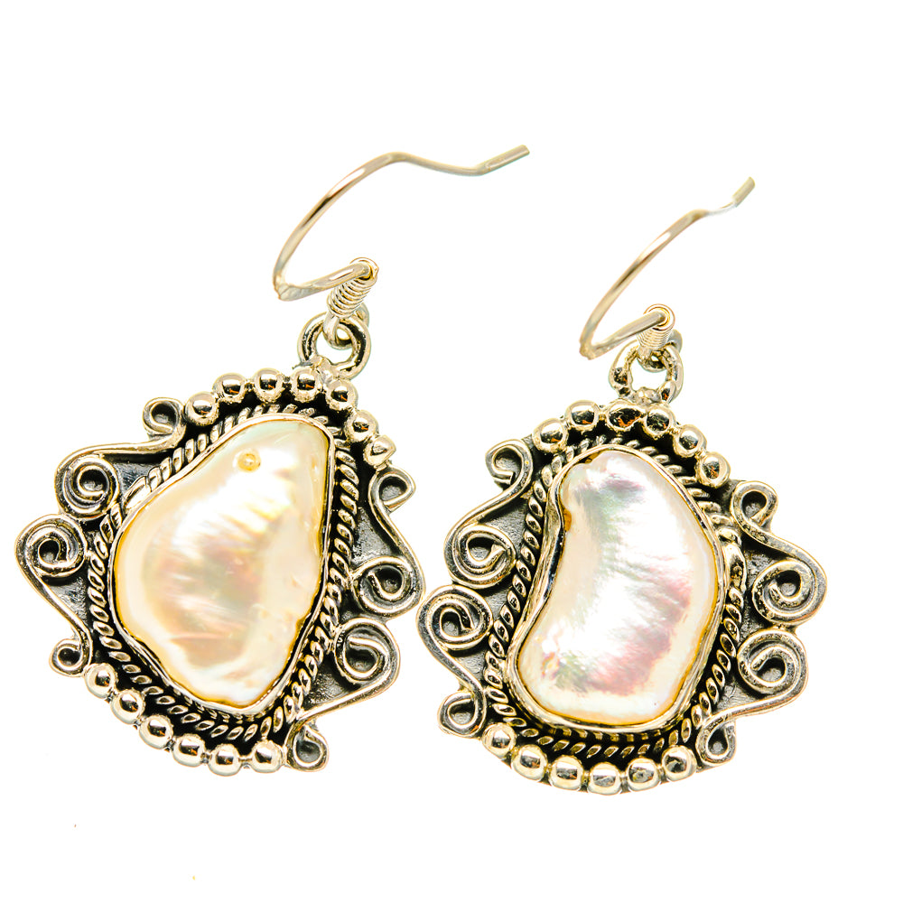 Mother Of Pearl Earrings handcrafted by Ana Silver Co - EARR418007