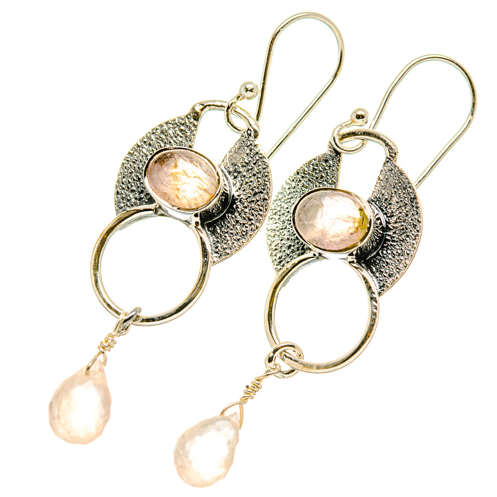 Rose Quartz Earrings handcrafted by Ana Silver Co - EARR418088