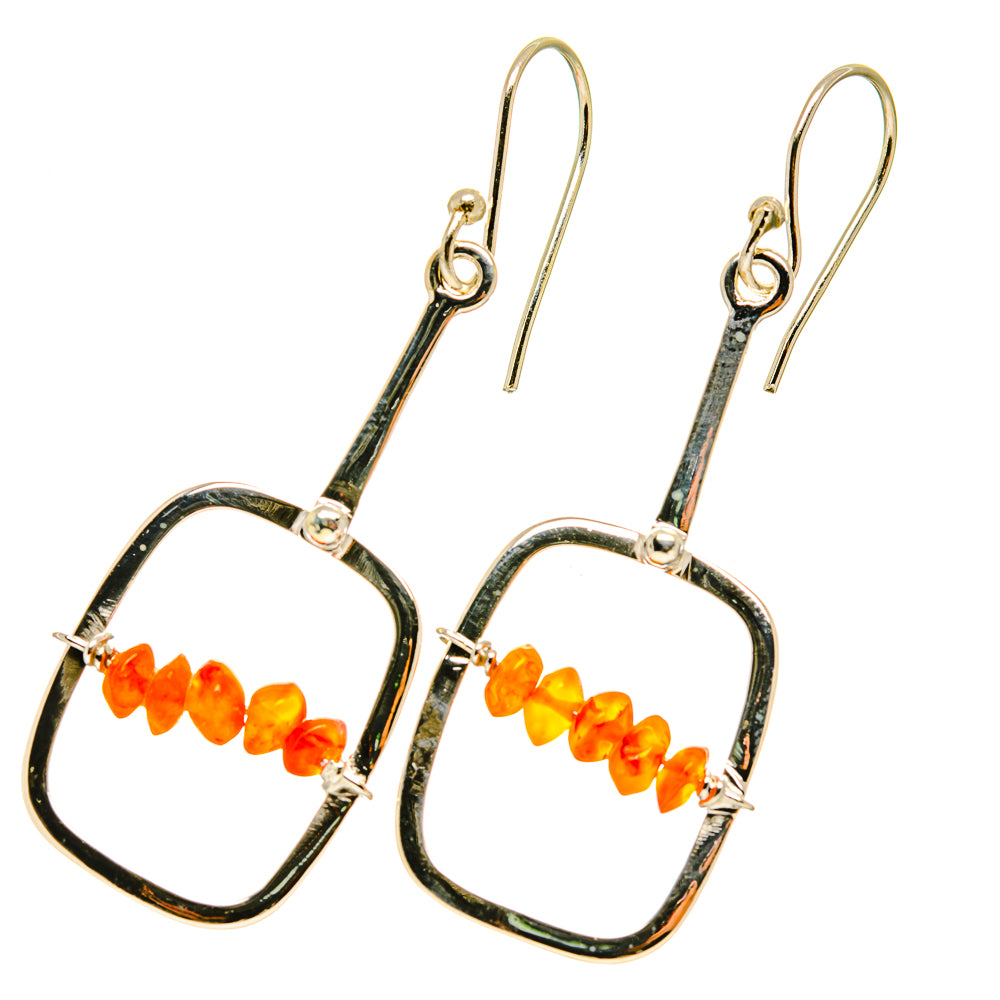 Carnelian Earrings handcrafted by Ana Silver Co - EARR418276