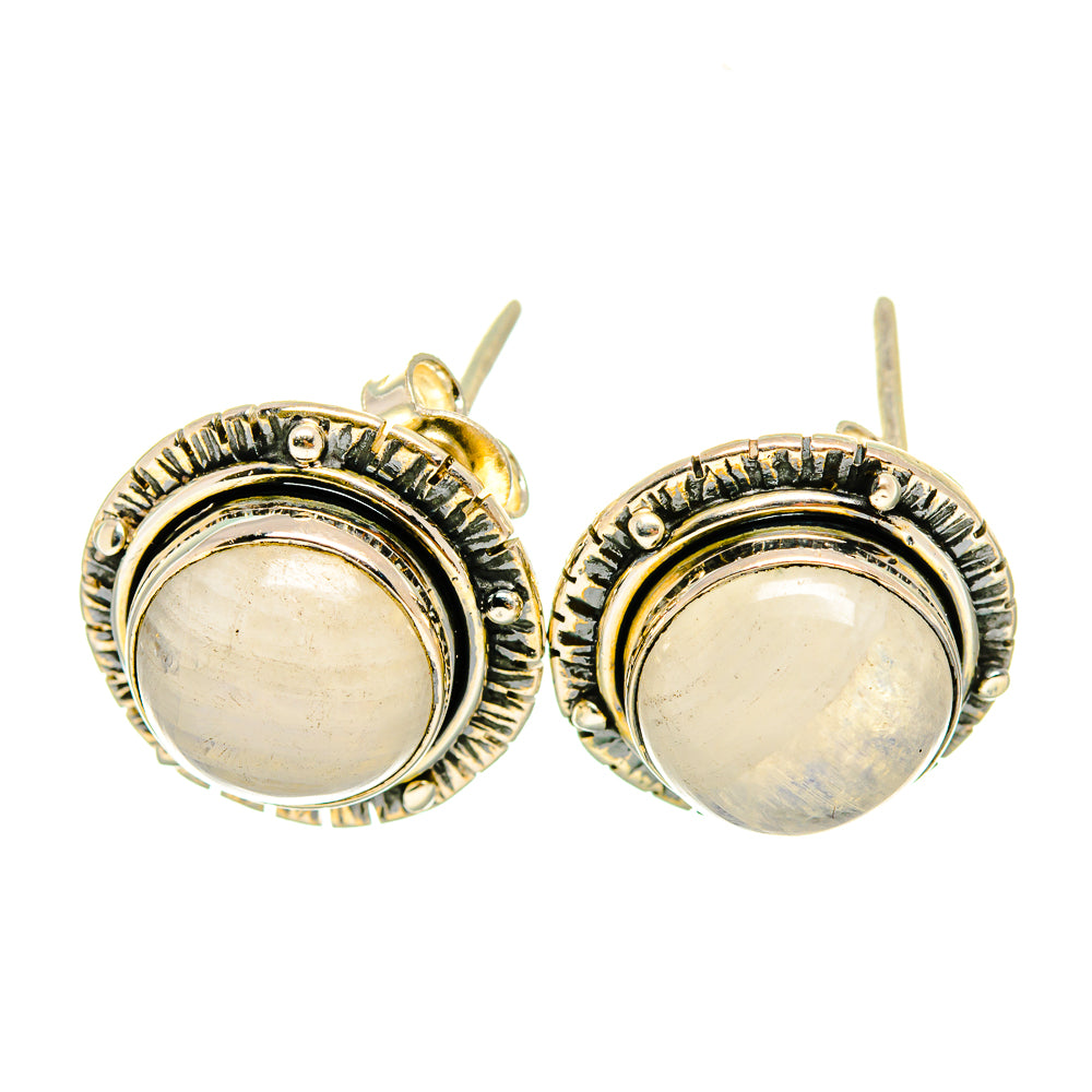 Rainbow Moonstone Earrings handcrafted by Ana Silver Co - EARR418298