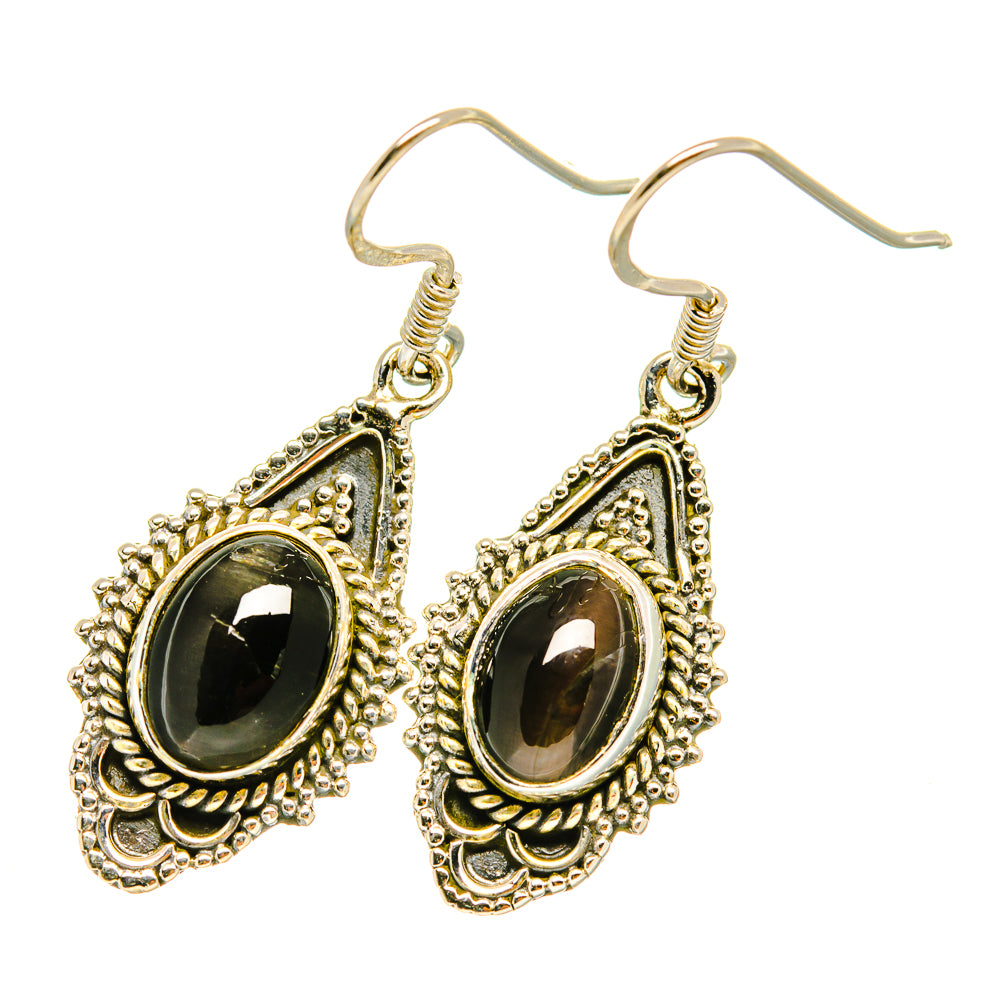 Black Onyx Earrings handcrafted by Ana Silver Co - EARR418300