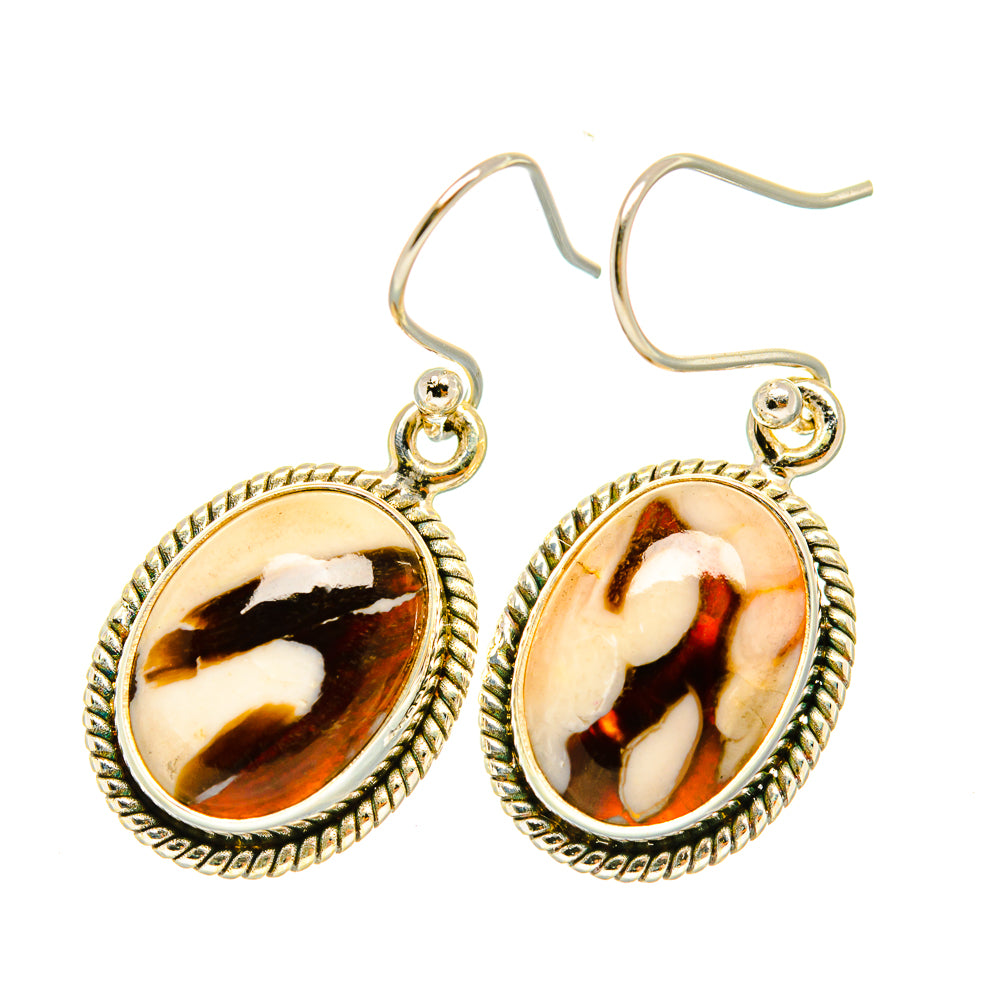 Peanut Wood Jasper Earrings handcrafted by Ana Silver Co - EARR418305