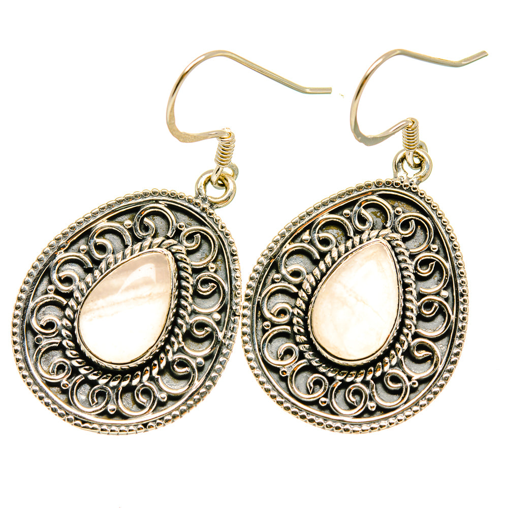 Rainbow Moonstone Earrings handcrafted by Ana Silver Co - EARR418317