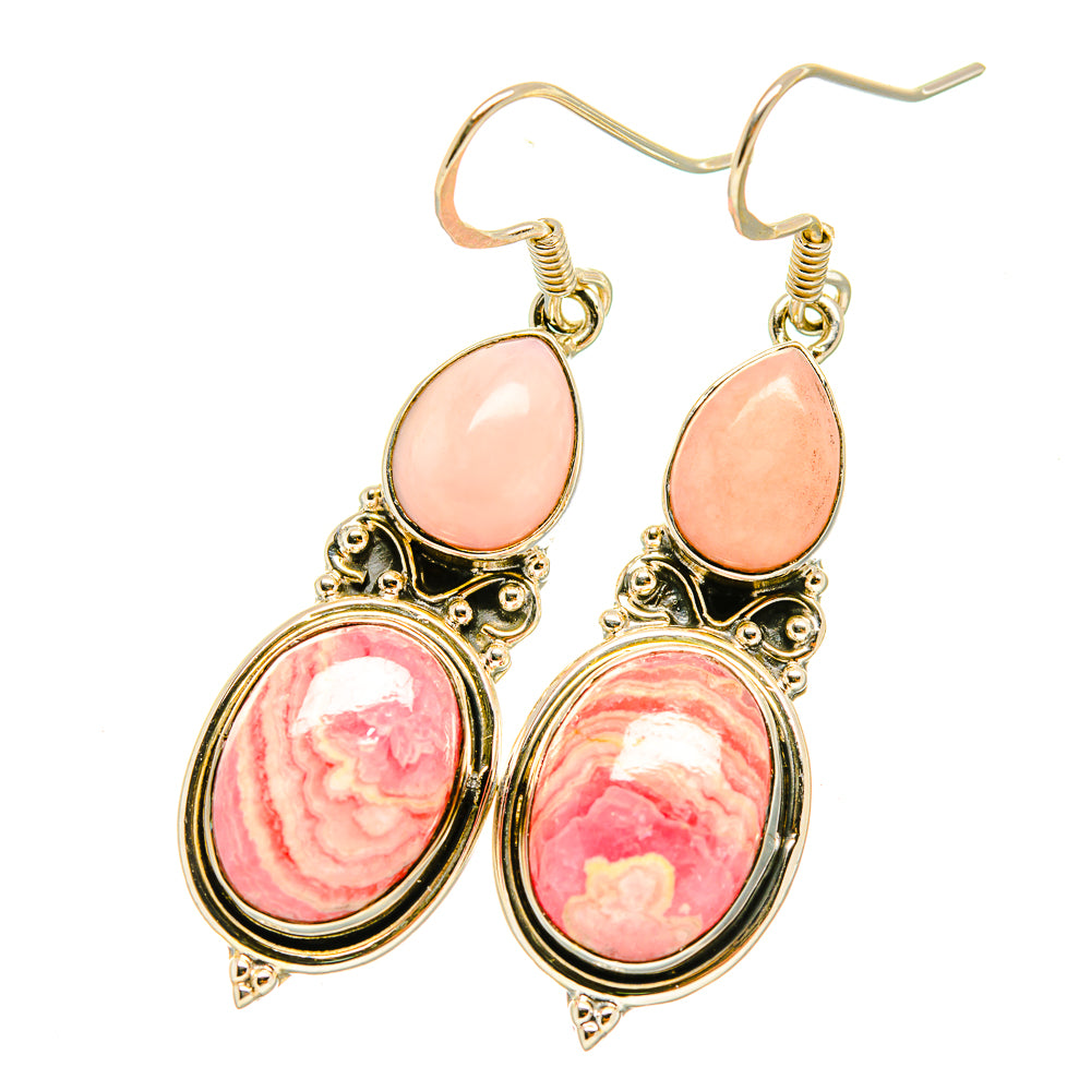 Rhodochrosite Earrings handcrafted by Ana Silver Co - EARR418349