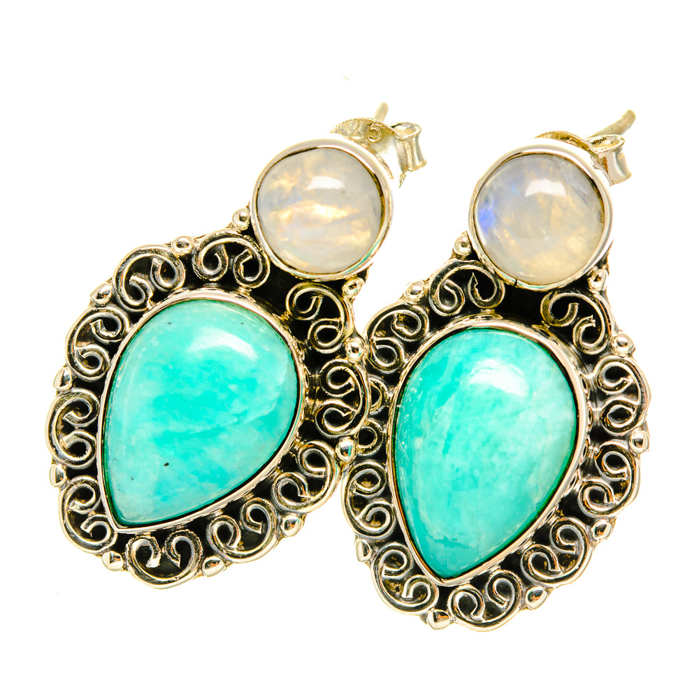 Peruvian Opal Earrings handcrafted by Ana Silver Co - EARR418382
