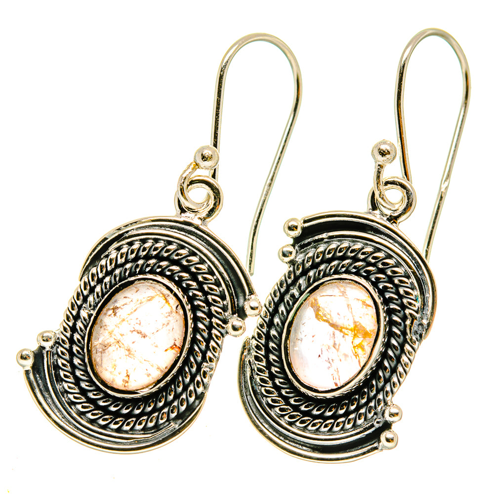 Rutilated Quartz Earrings handcrafted by Ana Silver Co - EARR418467