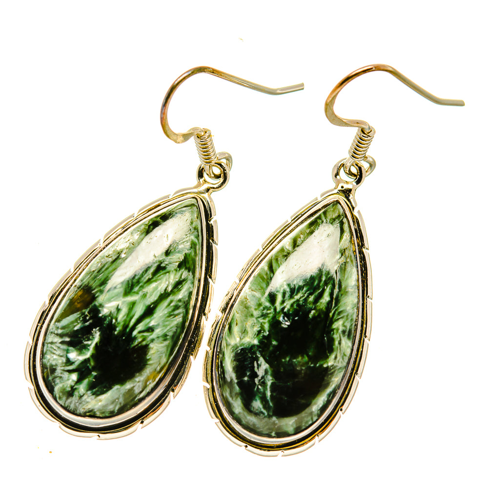 Seraphinite Earrings handcrafted by Ana Silver Co - EARR418482