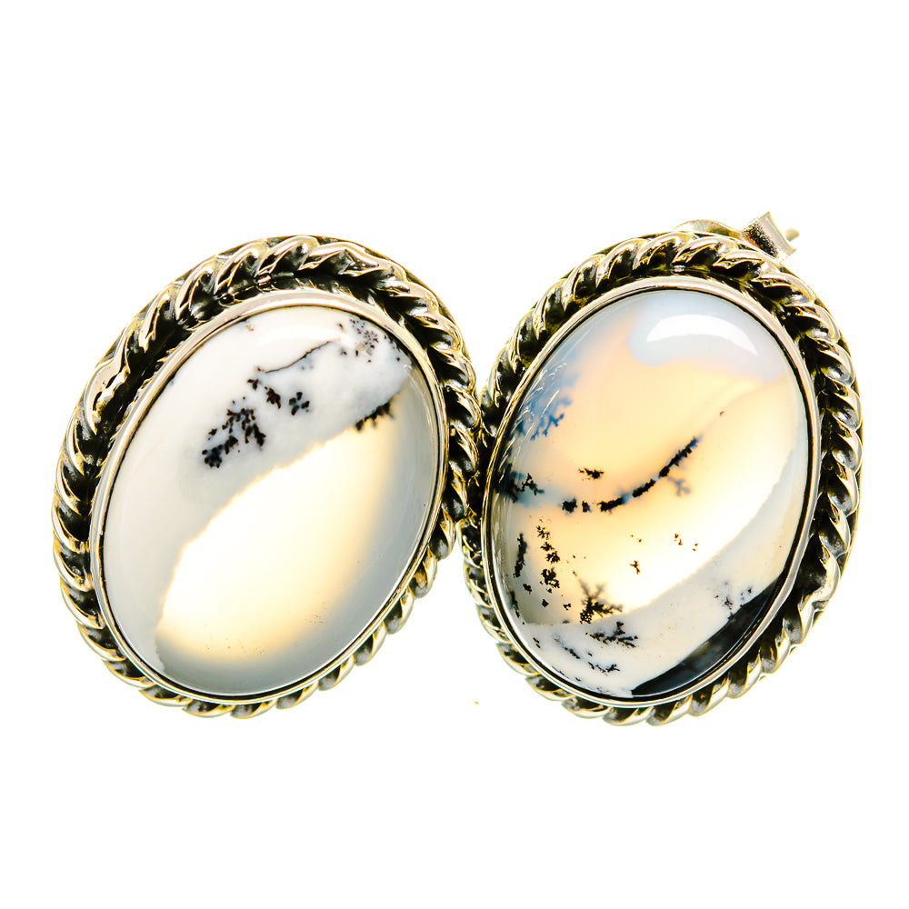 Dendritic Opal Earrings handcrafted by Ana Silver Co - EARR418514