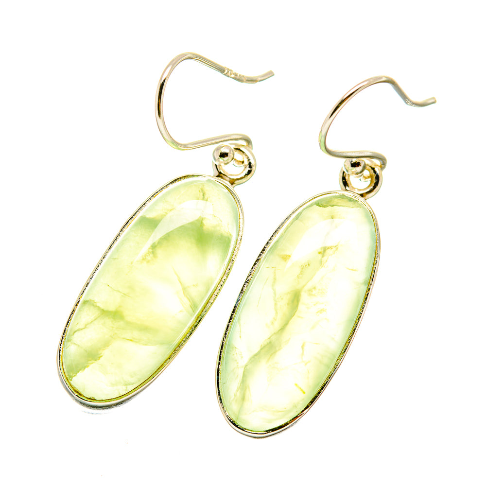 Prehnite Earrings handcrafted by Ana Silver Co - EARR418572