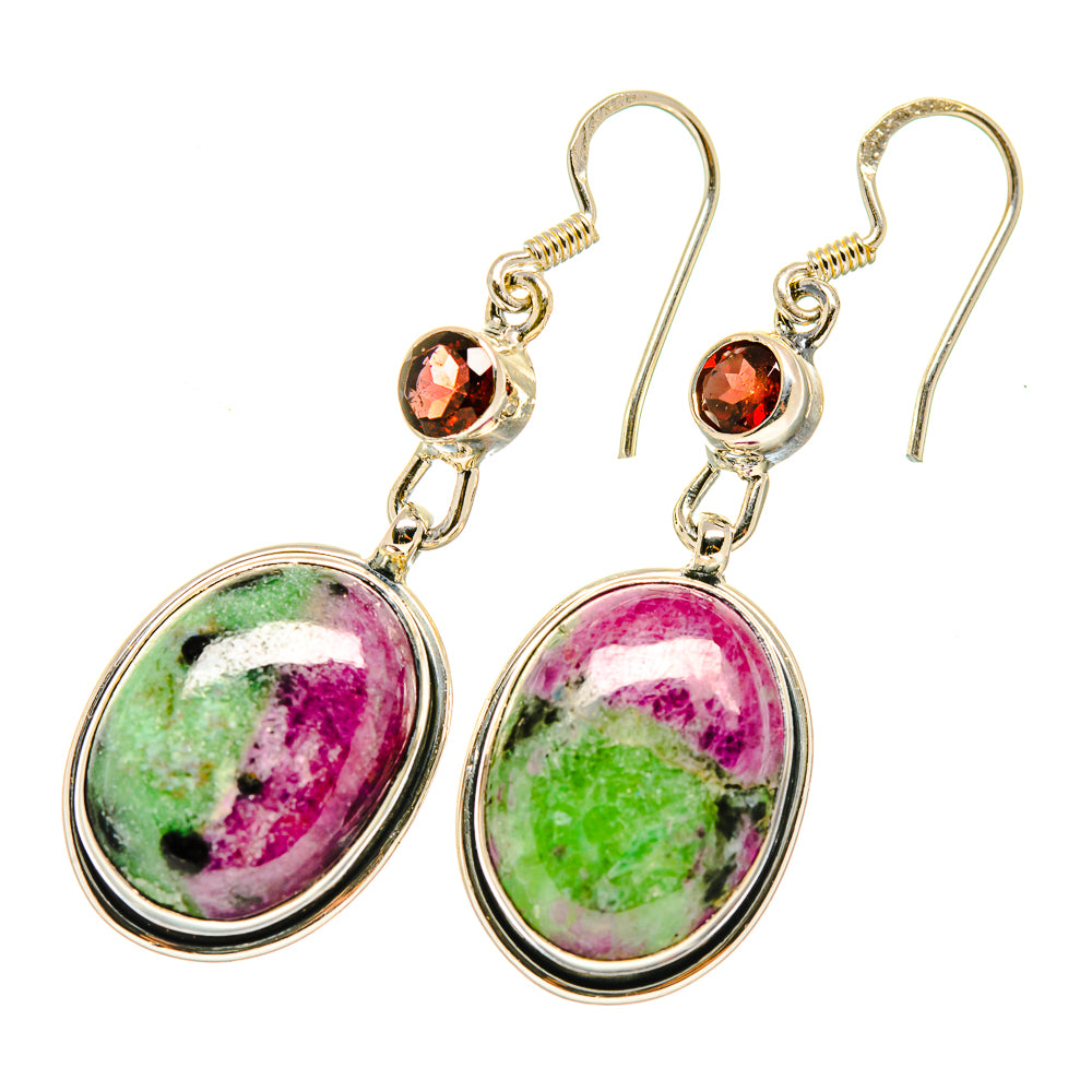 Ruby Zoisite Earrings handcrafted by Ana Silver Co - EARR418591