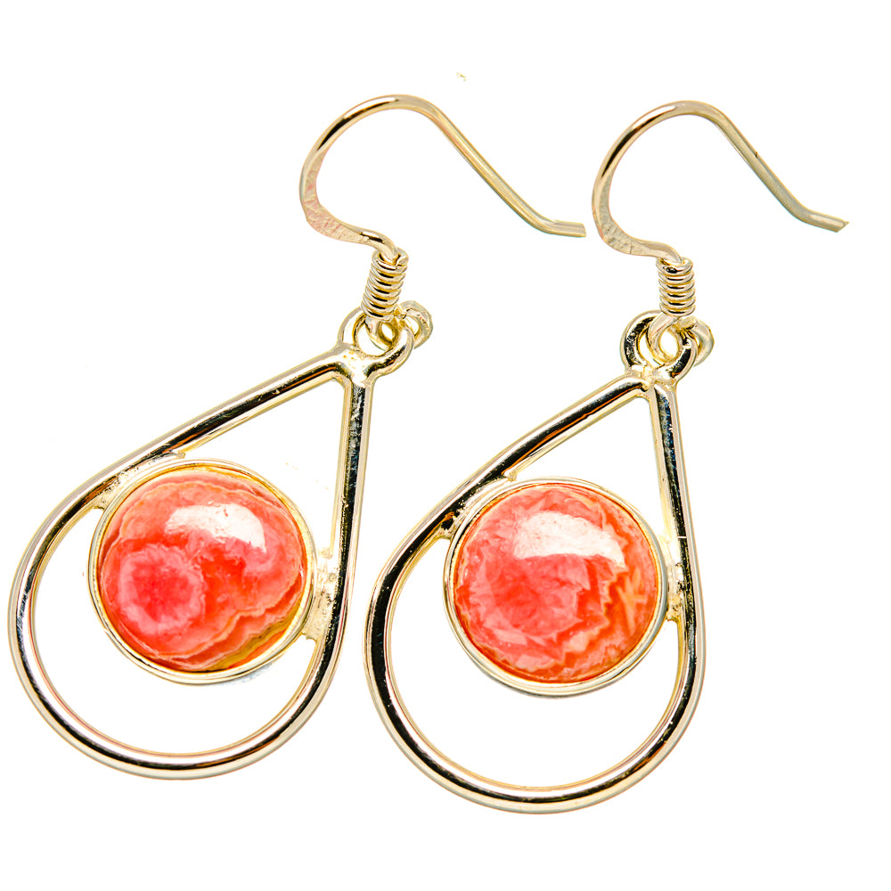 Rhodochrosite Earrings handcrafted by Ana Silver Co - EARR418680