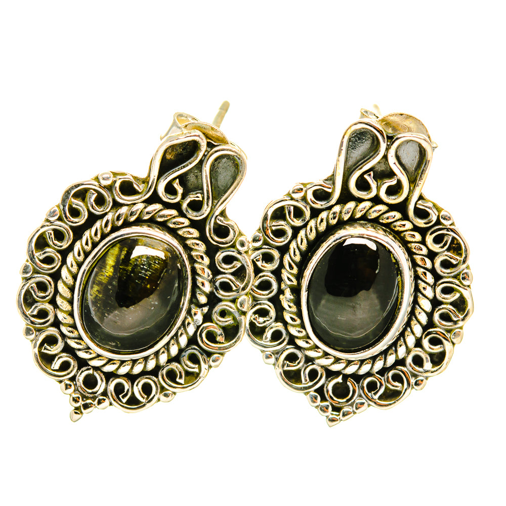 Star Diopside Earrings handcrafted by Ana Silver Co - EARR418692
