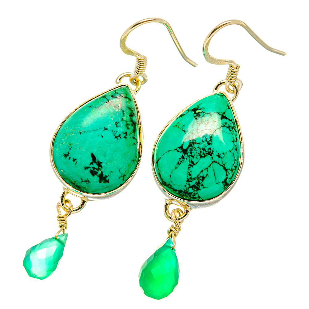 Arizona Turquoise Earrings handcrafted by Ana Silver Co - EARR418709