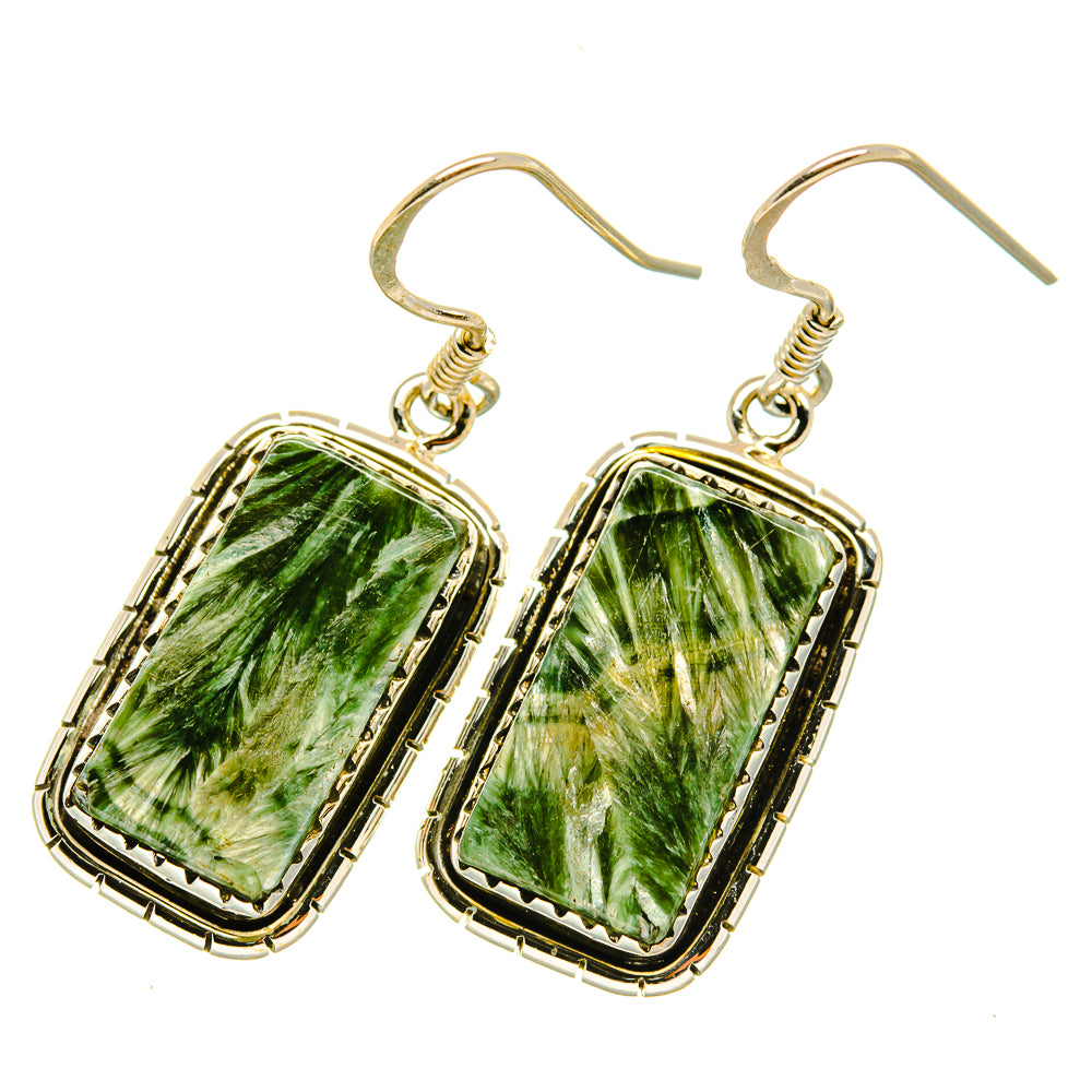 Seraphinite Earrings handcrafted by Ana Silver Co - EARR418719