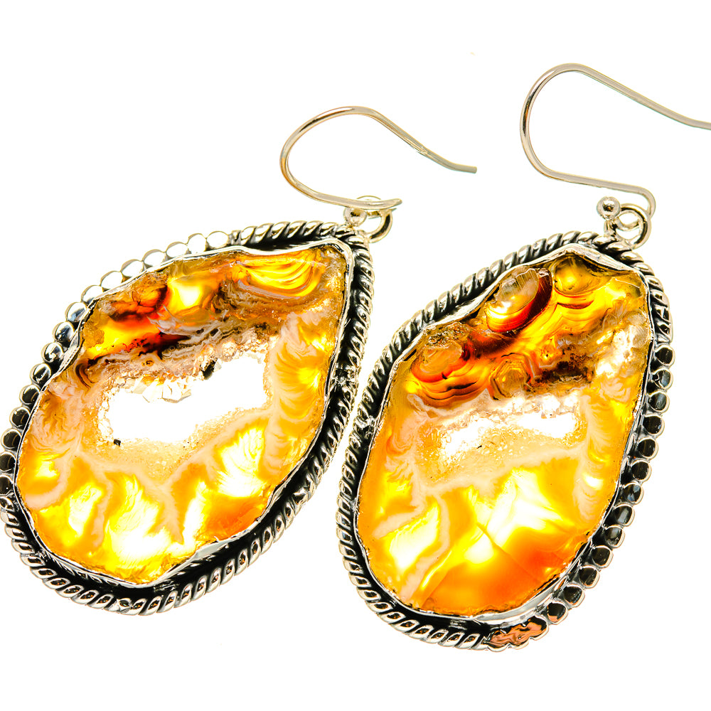 Coconut Geode Druzy Earrings handcrafted by Ana Silver Co - EARR418734