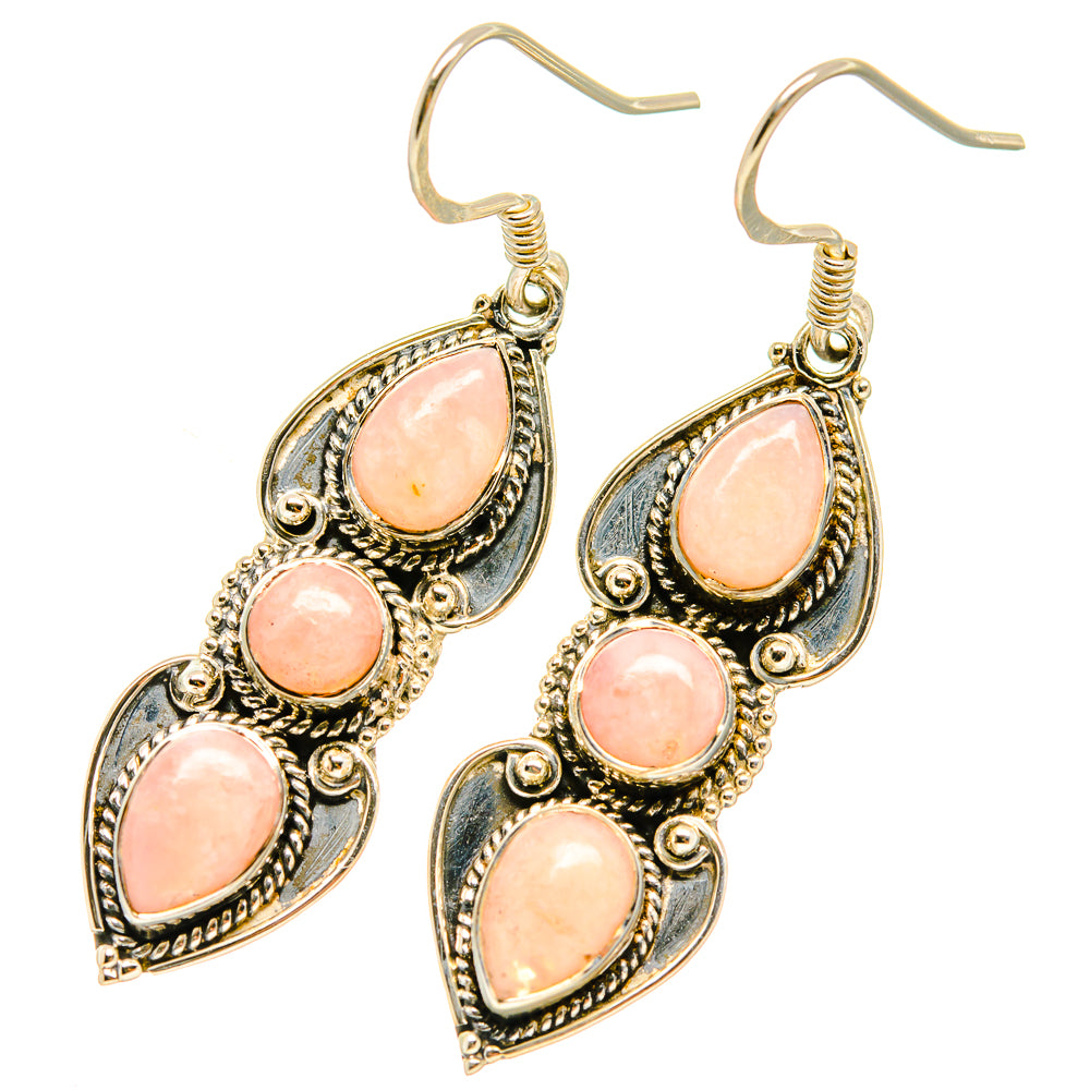 Pink Opal Earrings handcrafted by Ana Silver Co - EARR418759