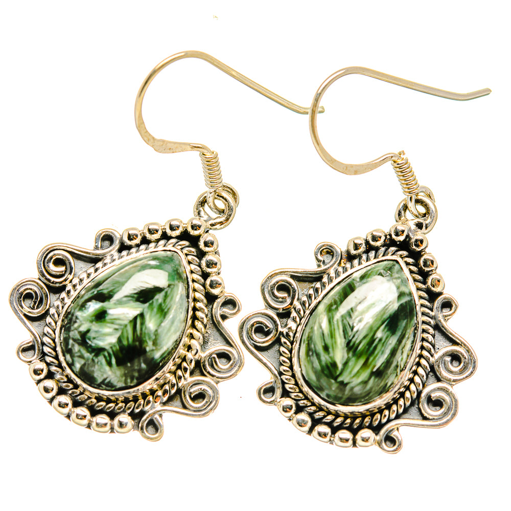 Seraphinite Earrings handcrafted by Ana Silver Co - EARR418761