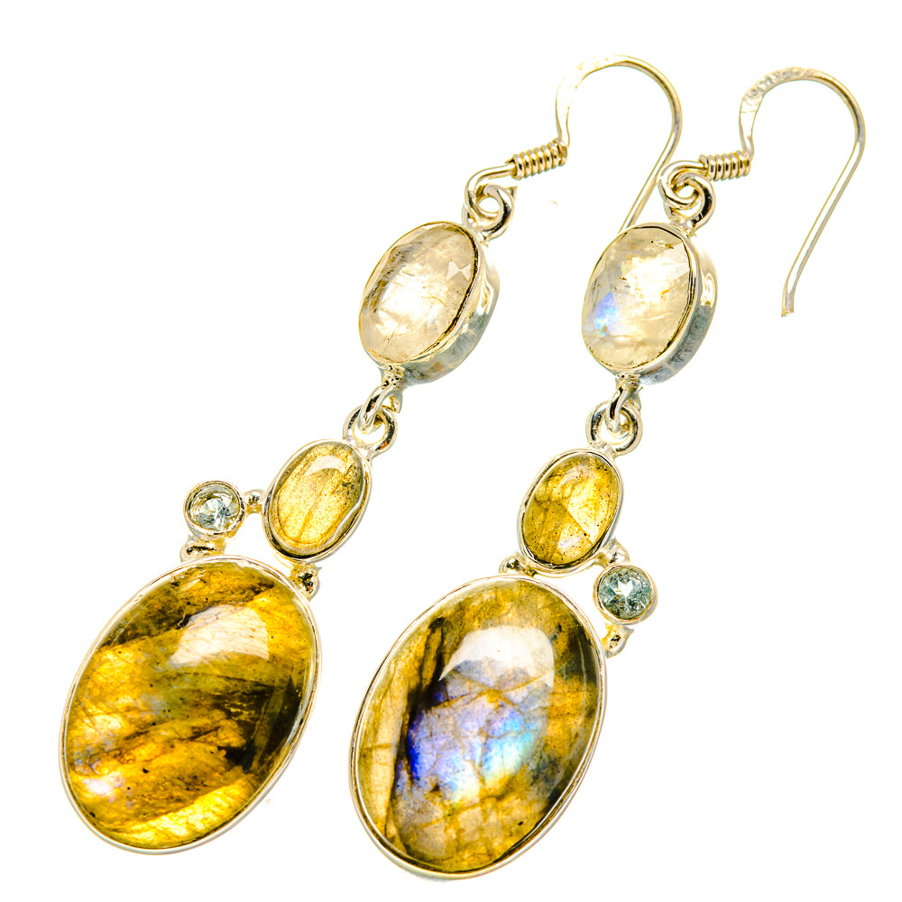 Labradorite Earrings handcrafted by Ana Silver Co - EARR418799