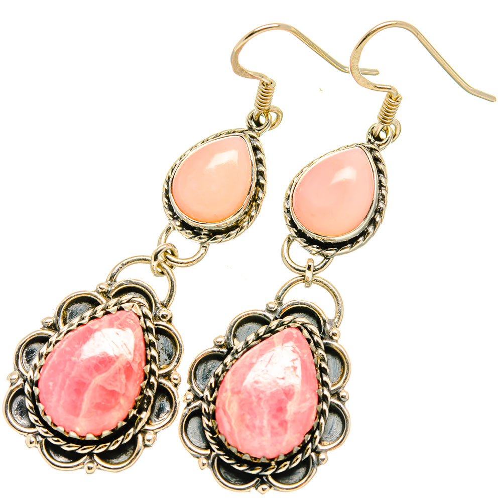 Rhodochrosite Earrings handcrafted by Ana Silver Co - EARR418807